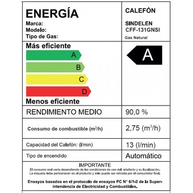 CALEFONT 13 LITROS GAS NATURAL TIRO FORZADO CFF-131GNSI - 3