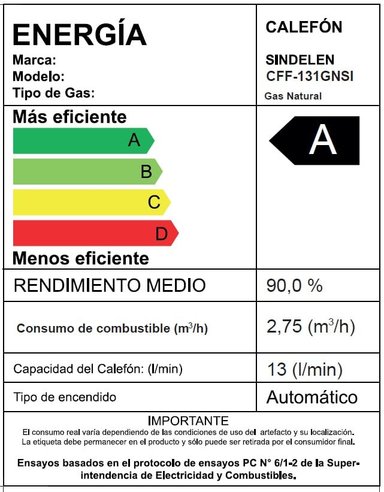 CALEFONT 13 LITROS GAS NATURAL TIRO FORZADO CFF-131GNSI - 6