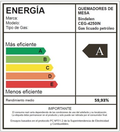 ENCIMERA GAS SINDELEN CEG-4250IN 2 QUEMADORES - 6