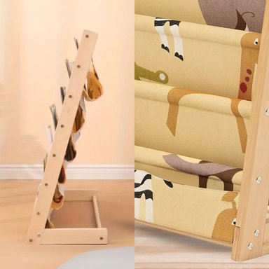 LIBRERO DE MADERA DISEÑO ANIMALES - 4