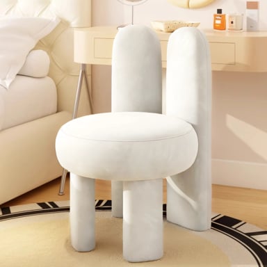 SILLA TABURETE TOCADOR DE TERCIOPELO - 1