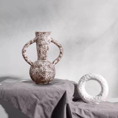 SET JARRON Y FIGURA DECO CERAMICA KORA ORIGENES - 1