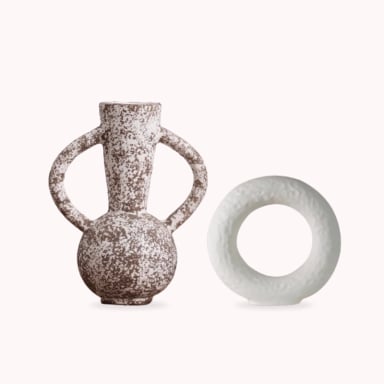 SET JARRON Y FIGURA DECO CERAMICA KORA ORIGENES - 2