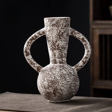 SET JARRON Y FIGURA DECO CERAMICA KORA ORIGENES - 4