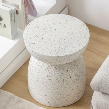 MESA DE CENTRO LATERAL TIPO ESCULTURA GEOME TRICA NORDICO - 8