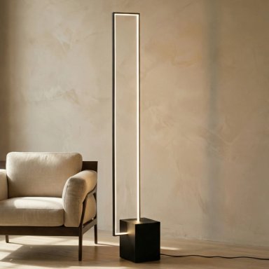 LAMPARA DE PIE LED RECTANGULAR 3 TIPOS DE LUZ LIVING - 1
