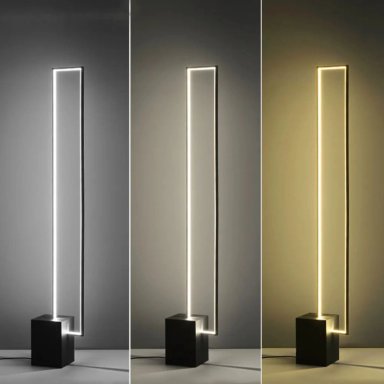 LAMPARA DE PIE LED RECTANGULAR 3 TIPOS DE LUZ LIVING - 6