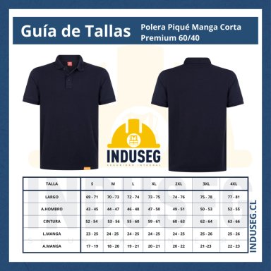 POLERA PIQUE  MANGA CORTA PREMIUM 60/40 IDEAL PARA BORDAR - 3