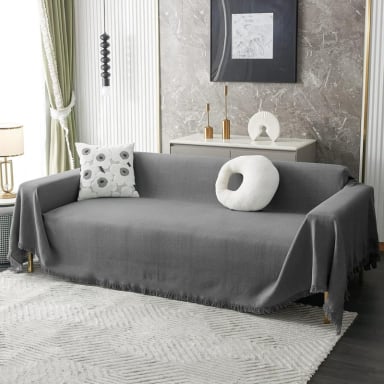 FUNDAS DE SILLON A MEDIDA AJUSTABLE CUBRE SOFA CUERPOS AZ GR TAMAÑO 180X340 CM (3 CUERPOS) - 1