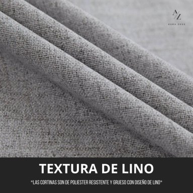 CORTINA 100% BLACKOUT 2 PAÑOS 160X108 LINO TERMICA ROLLER AZ - 7