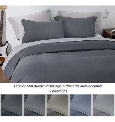 FUNDA PLUMON DUVET EDREDON 1800 HILOS MICROFIBRA SABANA AZ TAMAÑO 1.5 PLAZAS - 8