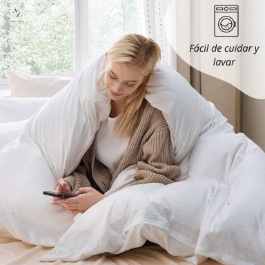 FUNDA PLUMON DUVET EDREDON 1800 HILOS MICROFIBRA SABANA AZ TAMAÑO KING - 6