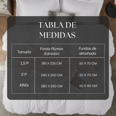 FUNDA PLUMON DUVET EDREDON 1800 HILOS MICROFIBRA SABANA AZ TAMAÑO KING - 7