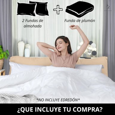 FUNDA PLUMON DUVET EDREDON 1800 HILOS MICROFIBRA SABANA AZ TAMAÑO 2 PLAZAS - 4