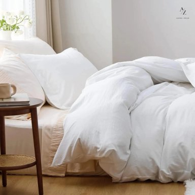 FUNDA PLUMON DUVET EDREDON 1800 HILOS MICROFIBRA SABANA AZ TAMAÑO 2 PLAZAS - 9