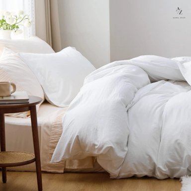 FUNDA PLUMON DUVET EDREDON 1800 HILOS MICROFIBRA SABANA AZ TAMAÑO 1.5 PLAZAS - 9