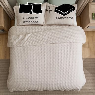 CUBRECAMA QUILT + FUNDAS DE ALMOHADA COBERTORES ACOLCHADO AZ - 5