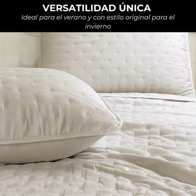 CUBRECAMA QUILT + FUNDAS DE ALMOHADA COBERTORES ACOLCHADO AZ - 4