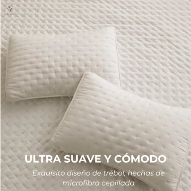 CUBRECAMA QUILT + FUNDAS DE ALMOHADA COBERTORES ACOLCHADO AZ - 5