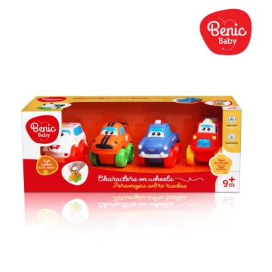 Juguete Set 4 autos Infantiles con Caritas - 1