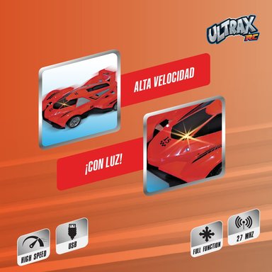 AUTO A CONTROL REMOTO CON LUCES Y BATERIA RECARGABLE - 4