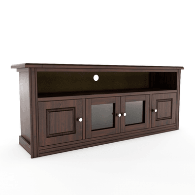 RACK BERLIN 1800 MADERA CHOCOLATE VIDRIO - 1