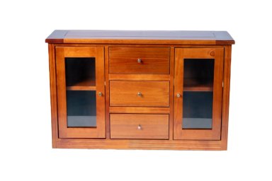 BUFFET BERLIN MADERA NOGAL VIDRIO - 1