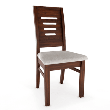 JUEGO DE COMEDOR ROMA 6 SILLAS NOGAL MESA RECTANGULAR MADERA - 4