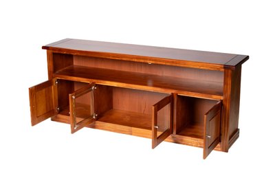 RACK BERLIN 1800 MADERA NOGAL VIDRIO - 3