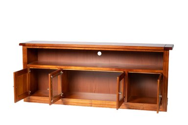RACK BERLIN 1800 MADERA NOGAL VIDRIO - 4