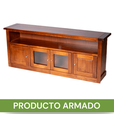 RACK BERLIN 1800 MADERA NOGAL VIDRIO - 6
