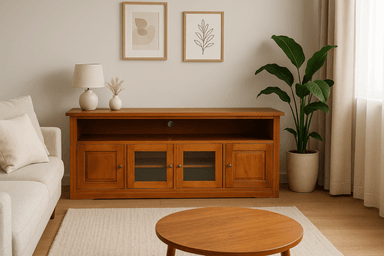 RACK BERLIN 1800 MADERA NOGAL VIDRIO - 7