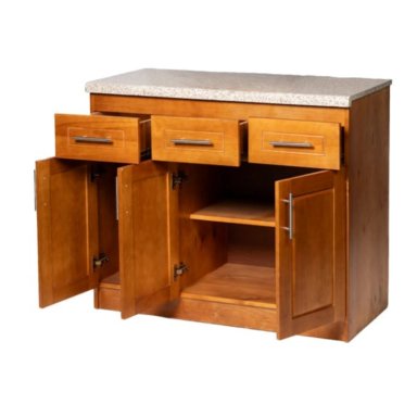 MUEBLE DE COCINA BERIN MADERA NOGAL BASE 3 PUERTAS - 2