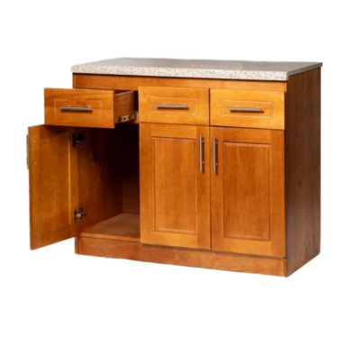 MUEBLE DE COCINA BERIN MADERA NOGAL BASE 3 PUERTAS - 3