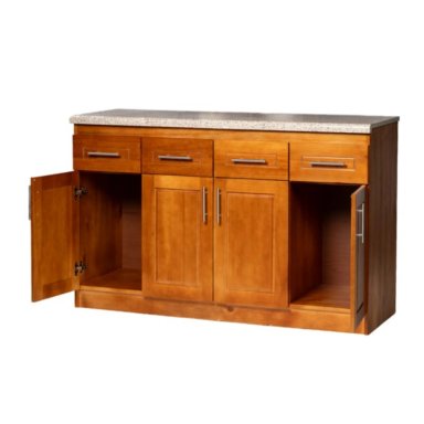 MUEBLE DE COCINA BERIN MADERA NOGAL BASE 4 PUERTAS - 3