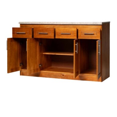 MUEBLE DE COCINA BERIN MADERA NOGAL BASE 4 PUERTAS - 4