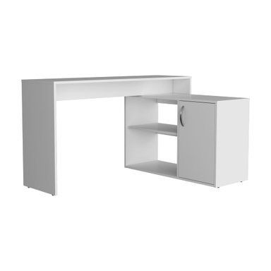 ESCRITORIO EN L 1 PUERTA 71X125X90 CM ECO BLANCO - 3