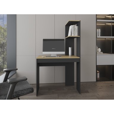 ESCRITORIO BIBLIOTECA DELPHI FRESNO Y WENGUE 150X88,3X43,5 CM - 11