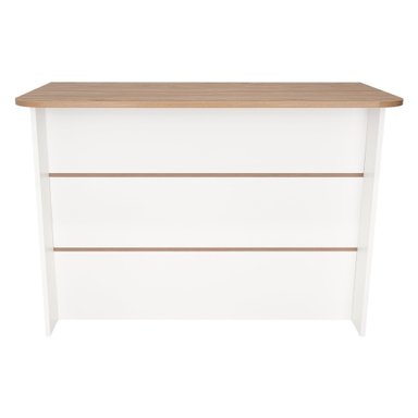 ISLA DE COCINA FENDI BLANCO Y CASTAÑO 90X120X60 CM - 5