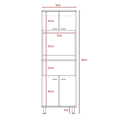 MUEBLE PARA MICROONDAS KITCHEN-54 BLANCO 160X54X35 CM - 7