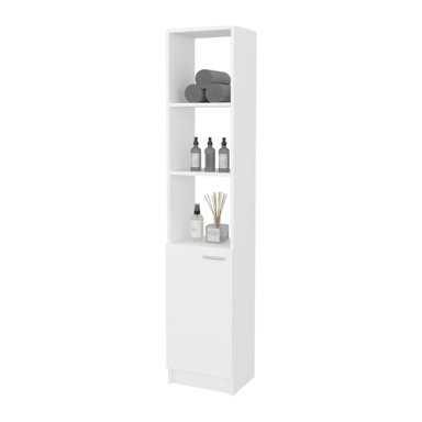 ESTANTE ORGANIZADOR DE BAÑO 1 PUERTA BATH 3 REPISAS BLANCO - 1