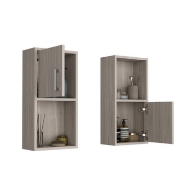 SET X2 MUEBLES AUXILIARES DE BAÑO 60,1X30X16 CM BARDOLINO - 1