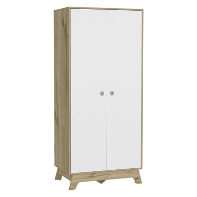 CLOSET Z-81 2 PUERTAS 2 CAJONES BLANCO Y DUNA - 5