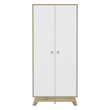 CLOSET Z-81 2 PUERTAS 2 CAJONES BLANCO Y DUNA - 6