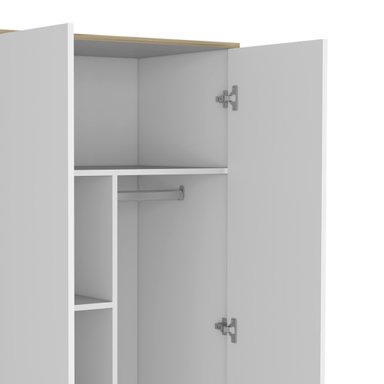 CLOSET Z-81 2 PUERTAS 2 CAJONES BLANCO Y DUNA - 9