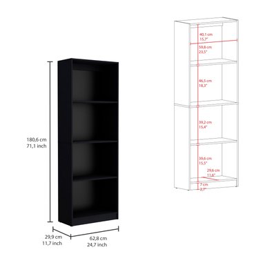 ESTANTE HOME-E M1 4 NIVELES WENGUE - 7