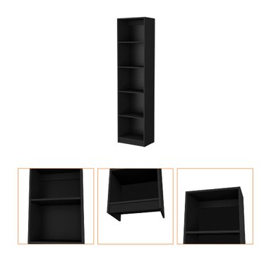 ESTANTE BIBLIOTECA HOME-E 5 NIVELES WENGUE - 1