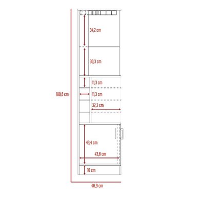 BAR ESQUINERO KAVA BEIJING WENGUE 180,6X46,9X46,9 CM - 2