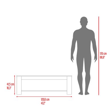 MESA DE CENTRO CECIL 120X60X41,5 CM FRESNO Y WENGUE - 2