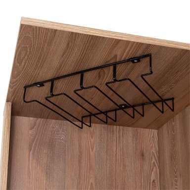BAR ESQUINERO SALEM 2 CAJONES MIEL Y PLOMO 180X50X50 CM - 8